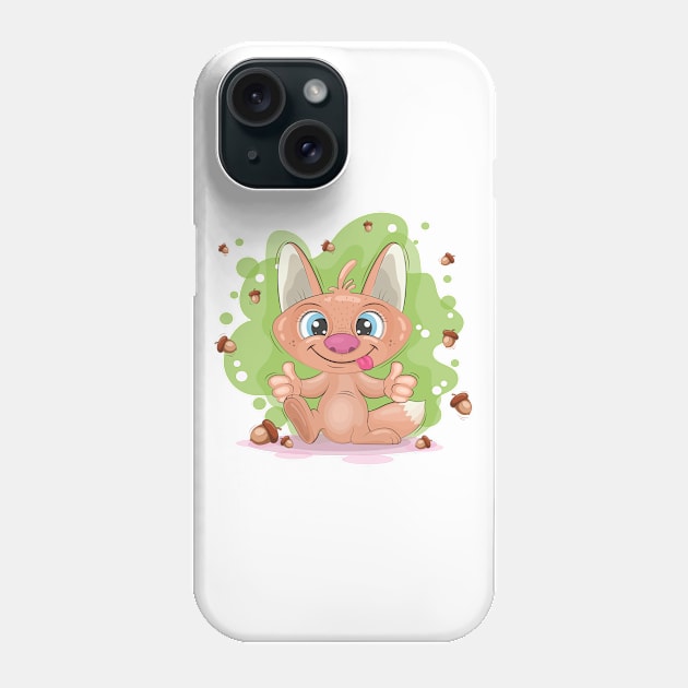 Cute cartoon fox Phone Case by AndreKENO