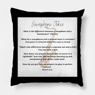 Saxophone Jokes Pillow