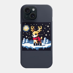 Cute Pixel reindeer: : Family Christmas Design Phone Case