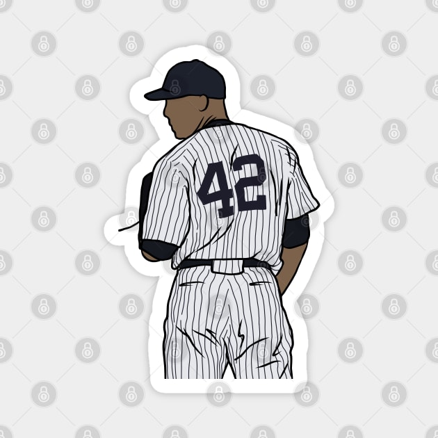 Mariano Rivera Back-To Magnet by rattraptees