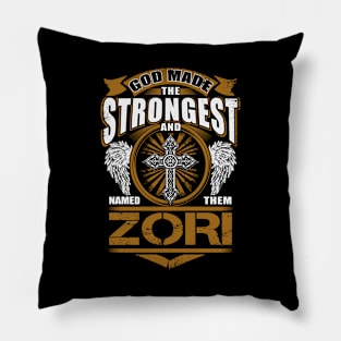 Zori Name T Shirt - God Found Strongest And Named Them Zori Gift Item Pillow