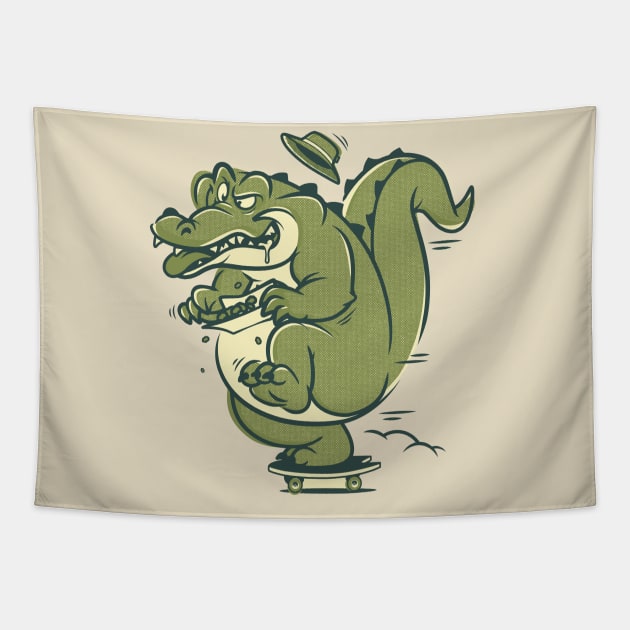 Allie Gator Tapestry by Old Dirty Dermot