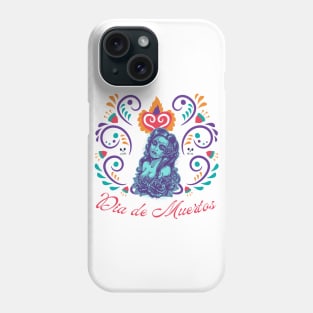 Decorated Female Dia de Muertos Phone Case