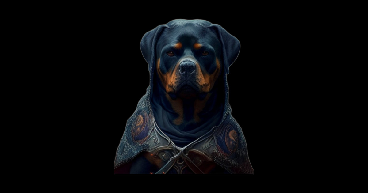 Rottweiler Ai generated Goth - Rottweiler Ai - Sticker | TeePublic