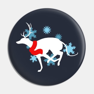 Christmas Greyhound Pin