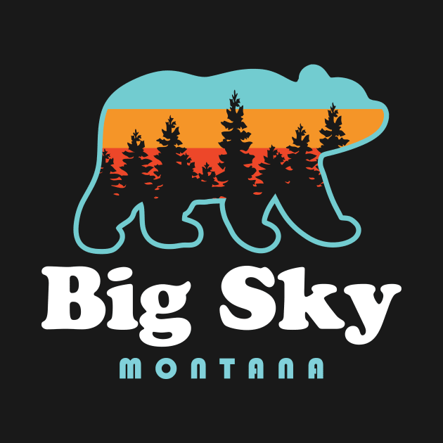 Big Sky Montana Bear Mountains Ski Trees by PodDesignShop