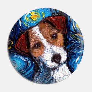 Jack Russell Night (Portrait) Pin