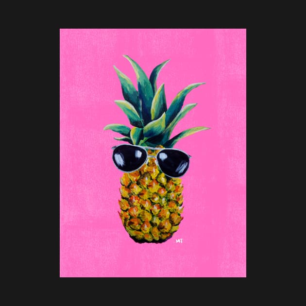 Neon Pink Pineapple Sunglasses by monitdesign