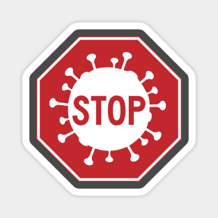 Stop Sign Corona Virus Magnet