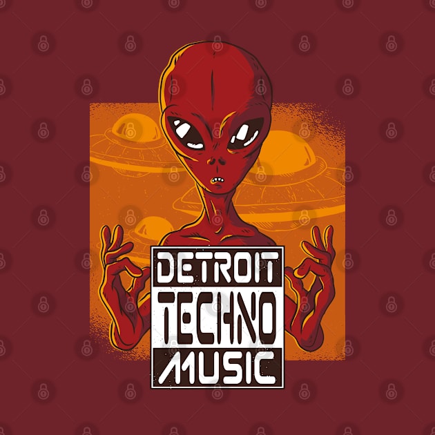 detroit techno music alien by BIGUP