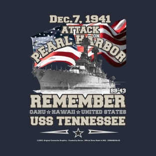 Remember USS Tennessee BB-43 Battleship Veterans T-Shirt