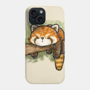 Red panda on a tree Phone Case