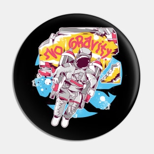 Astronaut do graffiti with no gravity Pin