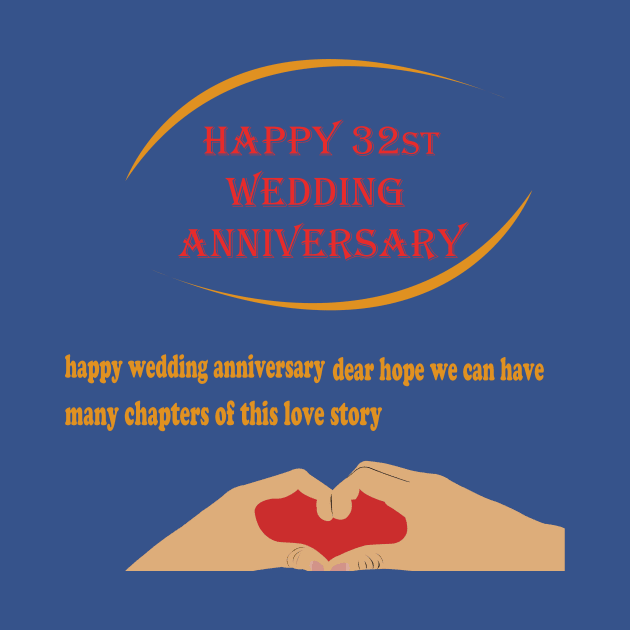 happy 32st wedding anniversary by best seller shop