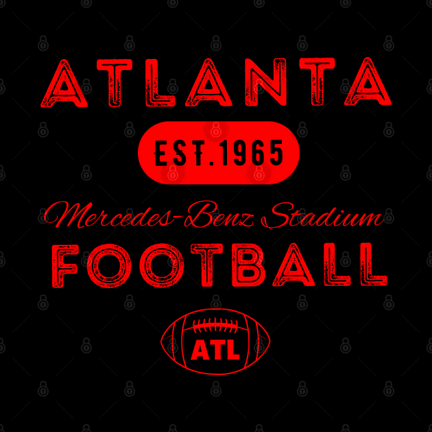 Atlanta Football Vintage Style by Borcelle Vintage Apparel 