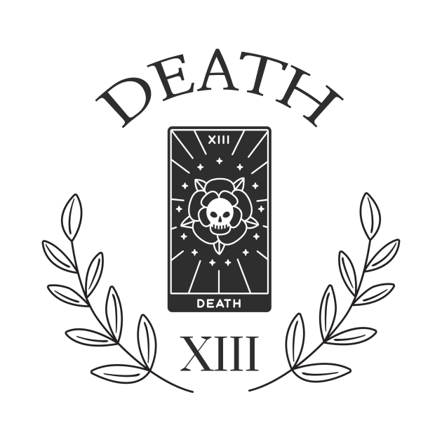 minimalistic death skull tarot by grafitytees