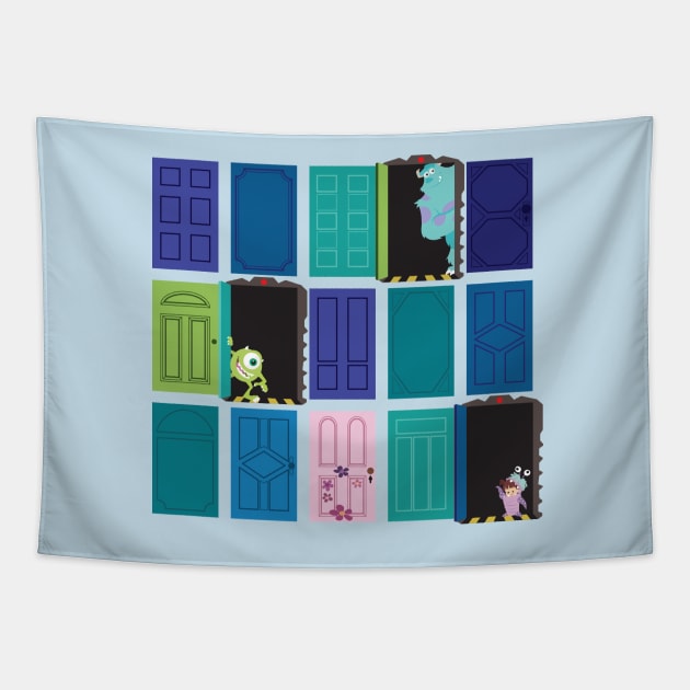 Monsters Inc. Tapestry by VirGigiBurns