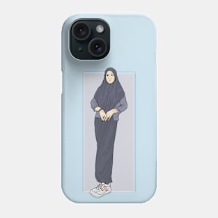 Girl In Navy Blue Outfit Phone Case