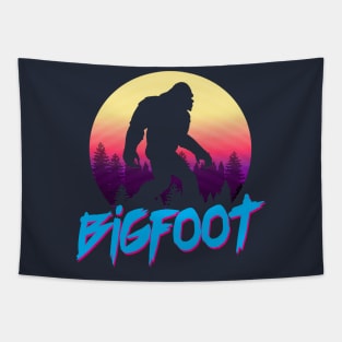 Bigfoot - Retro Aesthetic Tribute Design Tapestry