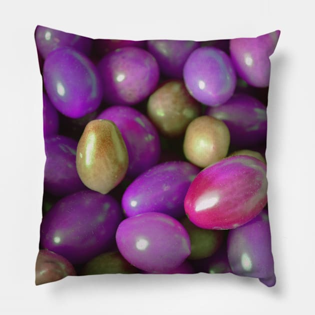 Purple Pop Tomatoes Pillow by Hemeria