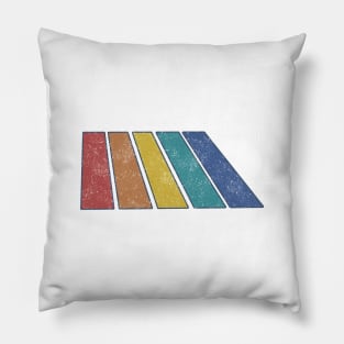 Retro Rainbow Stripes Pillow