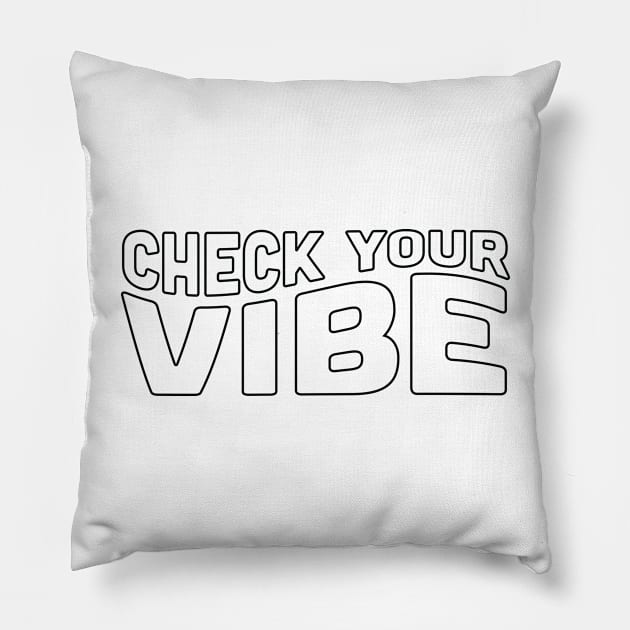 Vibes Vintage Tshirt Pillow by Julia Newman Studio