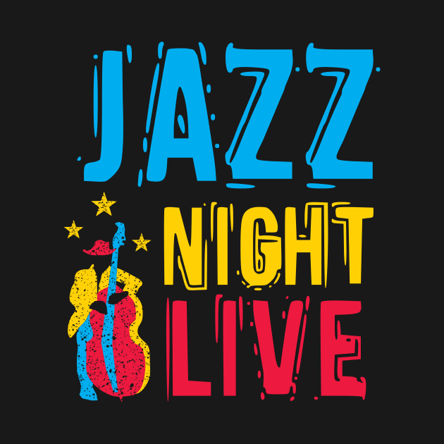 Jazz Night Live Colorful Design by jazzworldquest