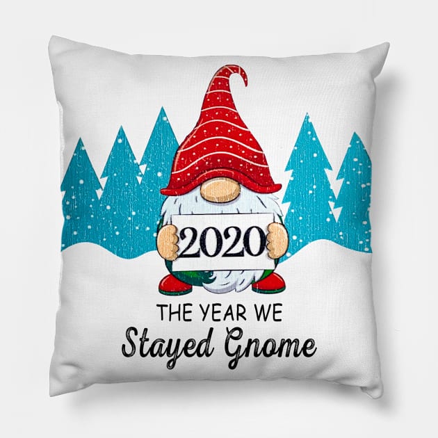 2020 Gnome Christmas Ornament The Year We All Stayed Home Pillow by little.tunny