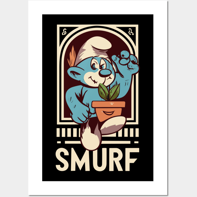 Blue Smurf Cat Wall And Art Print in 2023