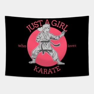 Just A Girl Who Loves Karate Tapestry