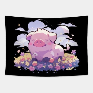 Kawaii Baby Summer Piggy Tapestry
