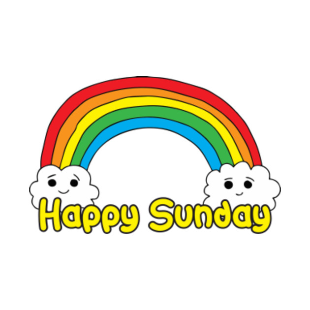 Happy Sunday Rainbow Happy Holiday Kids TShirt TeePublic