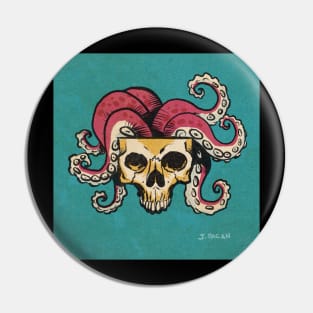 Skull N' Tentacles Pin