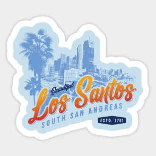 los santos customs Sticker for Sale by Rebass