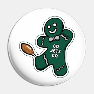 New York Jets Gingerbread Man Pin