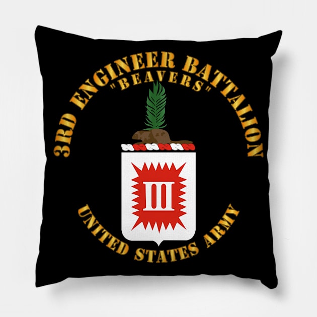 COA - 3rd Engineer Battalion - Beavers Pillow by twix123844