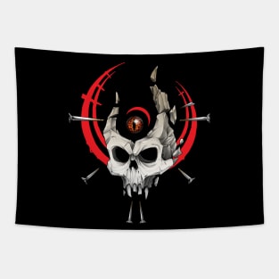 Horned Skull Tapestry