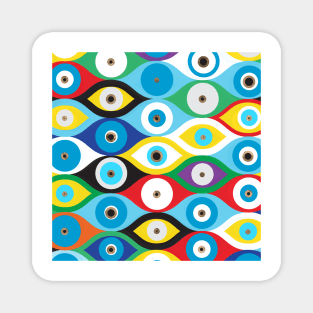 Colorful Evil Eye protection pattern Magnet