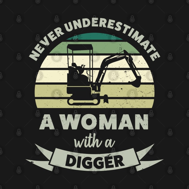 Women with a Digger Funny Gifts Wife by qwertydesigns