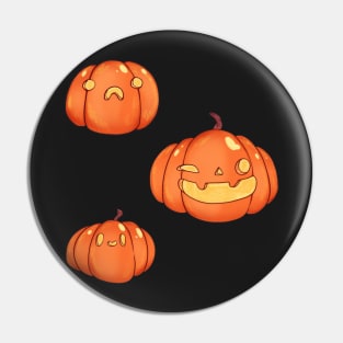 Spooky carved Halloween pumpkin Pin