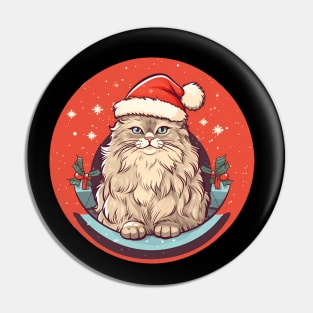 Siberian Cat Xmas, Love Cats Pin