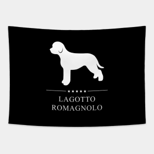 Lagotto Romagnolo Dog White Silhouette Tapestry