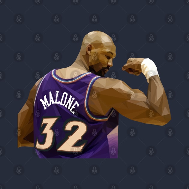 Karl Malone Low Poly Flex by qiangdade