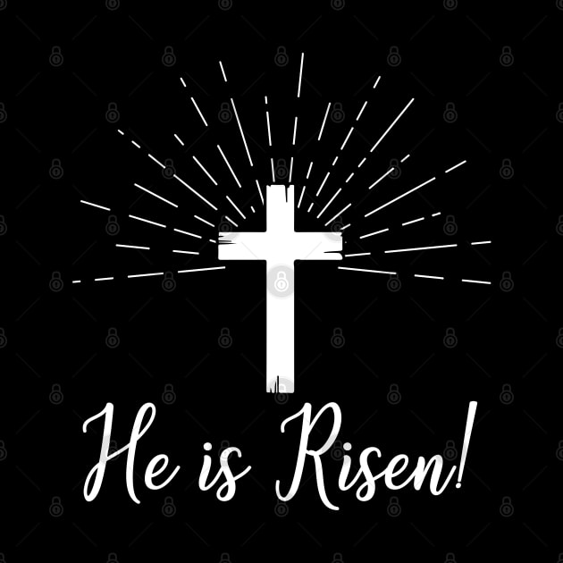 He is Risen Shirt Resurrection Christian Easter by Hannah's Bear Tees