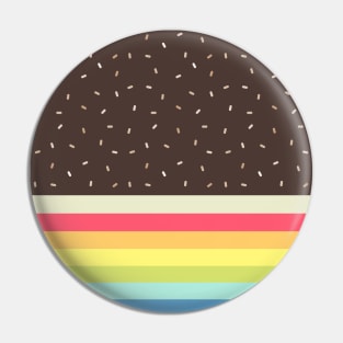 Rainbow Cake Vector Minimalistic Pin