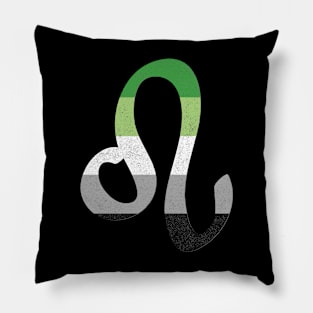 Aromantic Leo Pride Flag Zodiac Sign Pillow