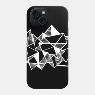 Geometric black and white minimal Phone Case