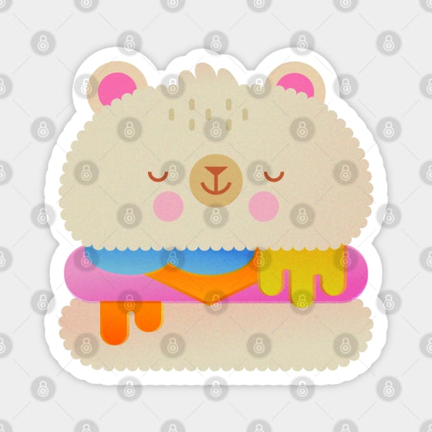 Burger Bear Magnet by noeyedeer