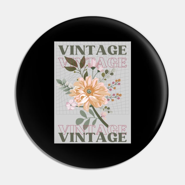 Daisies Minimalist Flora Vintage Since Positive Art Pin by Flowering Away