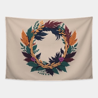 Floral Wreath Tapestry